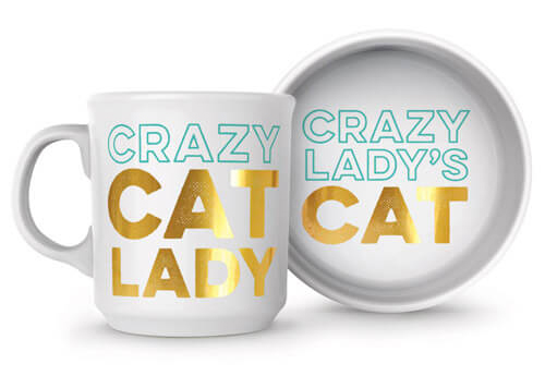 Novelty Cat Lover Mug and Bowl